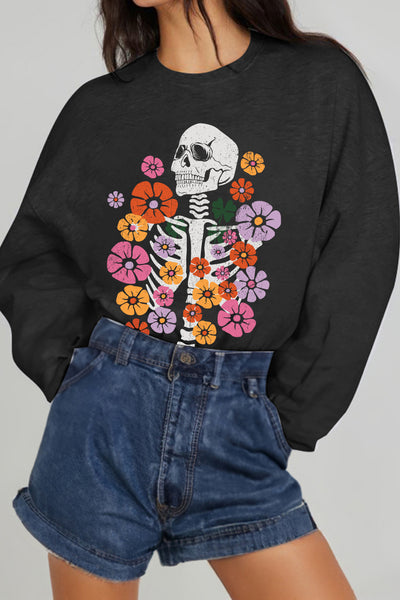 Flower Power Skeleton Sweatshirt